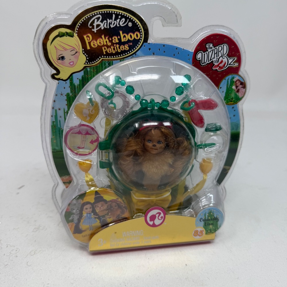 Barbie Peek-a-boo Petites The Wizard of Oz Cowardly Lion 85‎ Mattel 2008 NEW